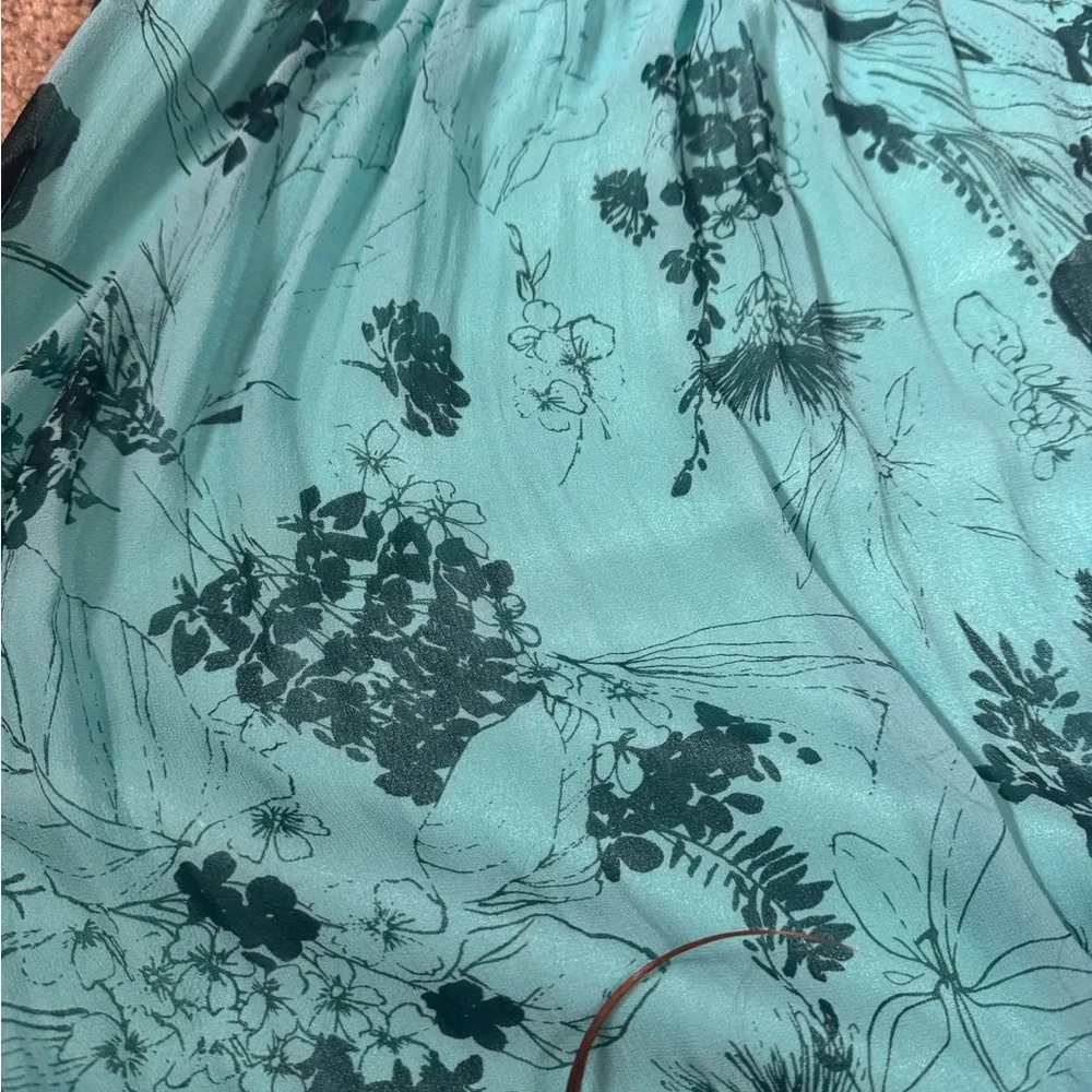 Laundry Shelli Segal Silk Blue Floral Spring Dress - Picture 5 of 13